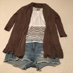 Brown Cardigan from Charlotte Russe